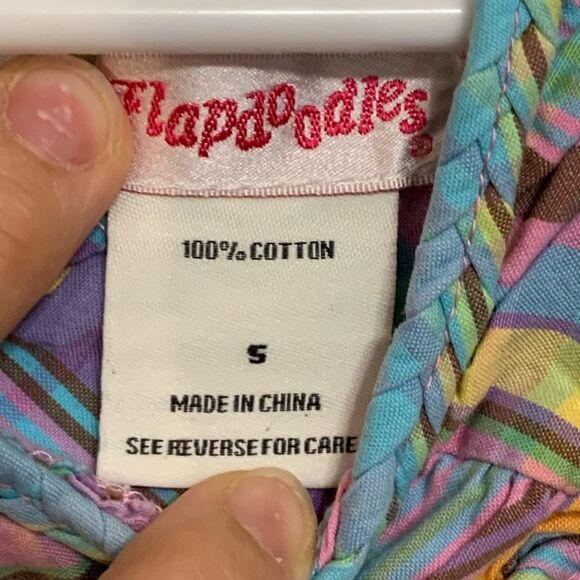 Flapdoodles | Multicolored Girls Striped Summer Sleeveless Casual Tank Dress - Picture 8 of 11